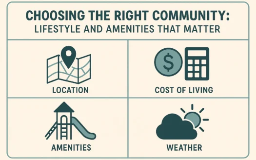 Choosing Community Amenities infographic