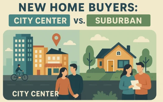 City vs. Suburb Living infographic