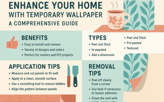 Temporary Wallpaper Guide infographic