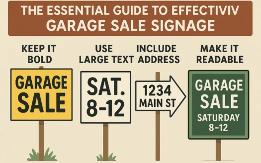 Garage Sale Signage Guide infographic