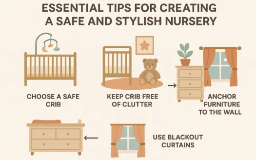 Safe Nursery Tips infographic