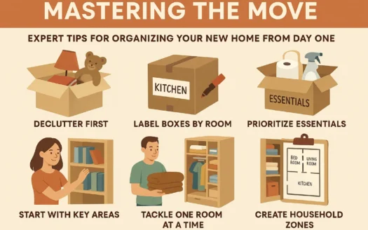 Organize Your New Home infographic