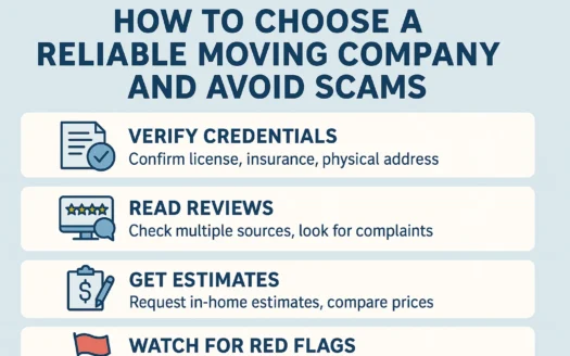 Choosing a Moving Company infographic