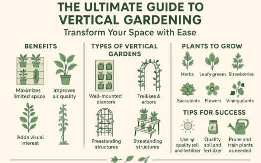 Vertical Gardening Guide infographic