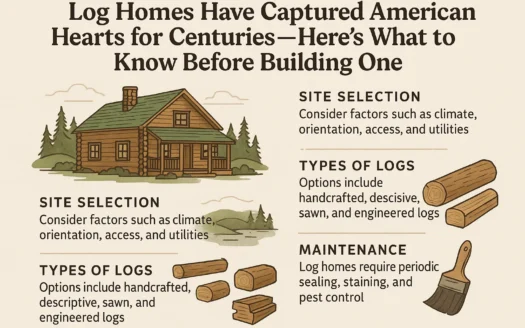 Log Home Building Guide infographic