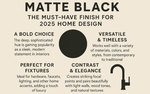 Matte Black Design Trends infographic