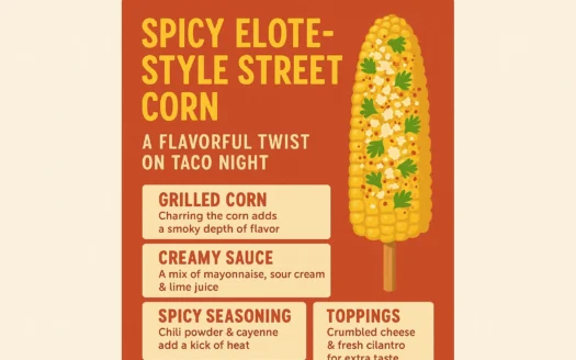 Spicy Elote Corn infographic