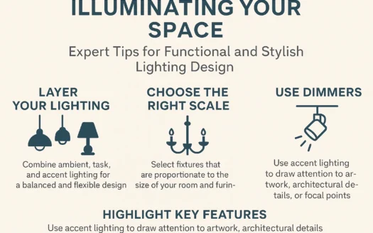 Stylish Lighting Design Tips infographic