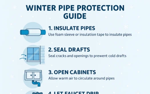 Winter Pipe Protection Guide infographic