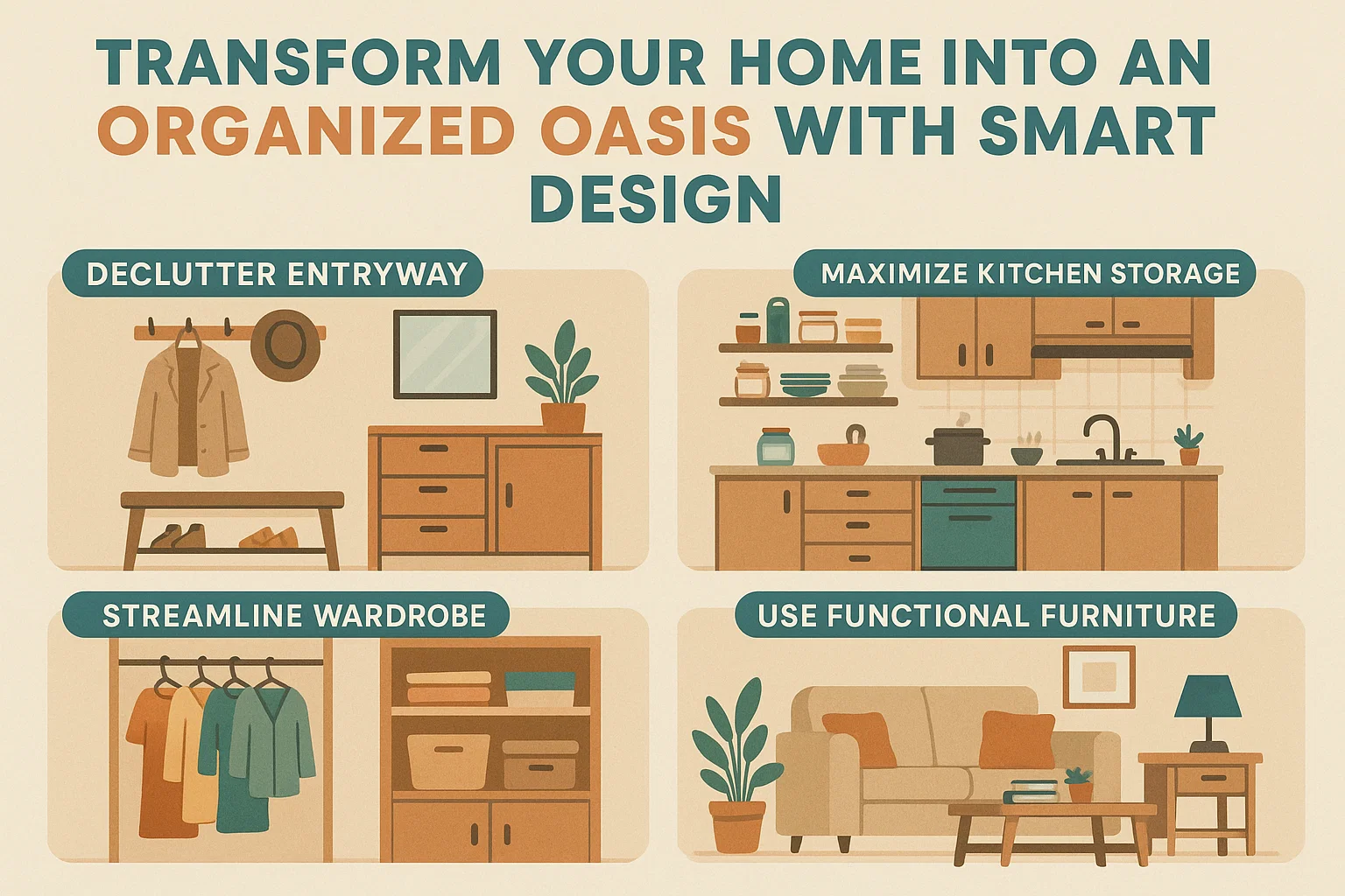 Organized Home Design infographic