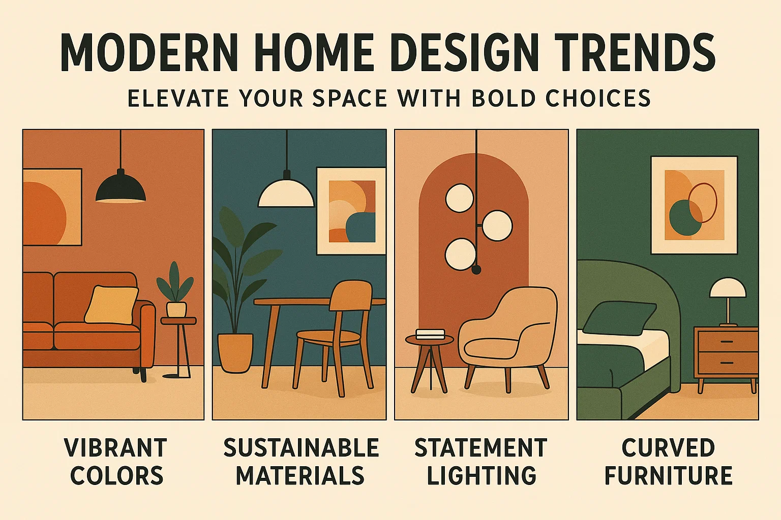 Bold Modern Home Design infographic