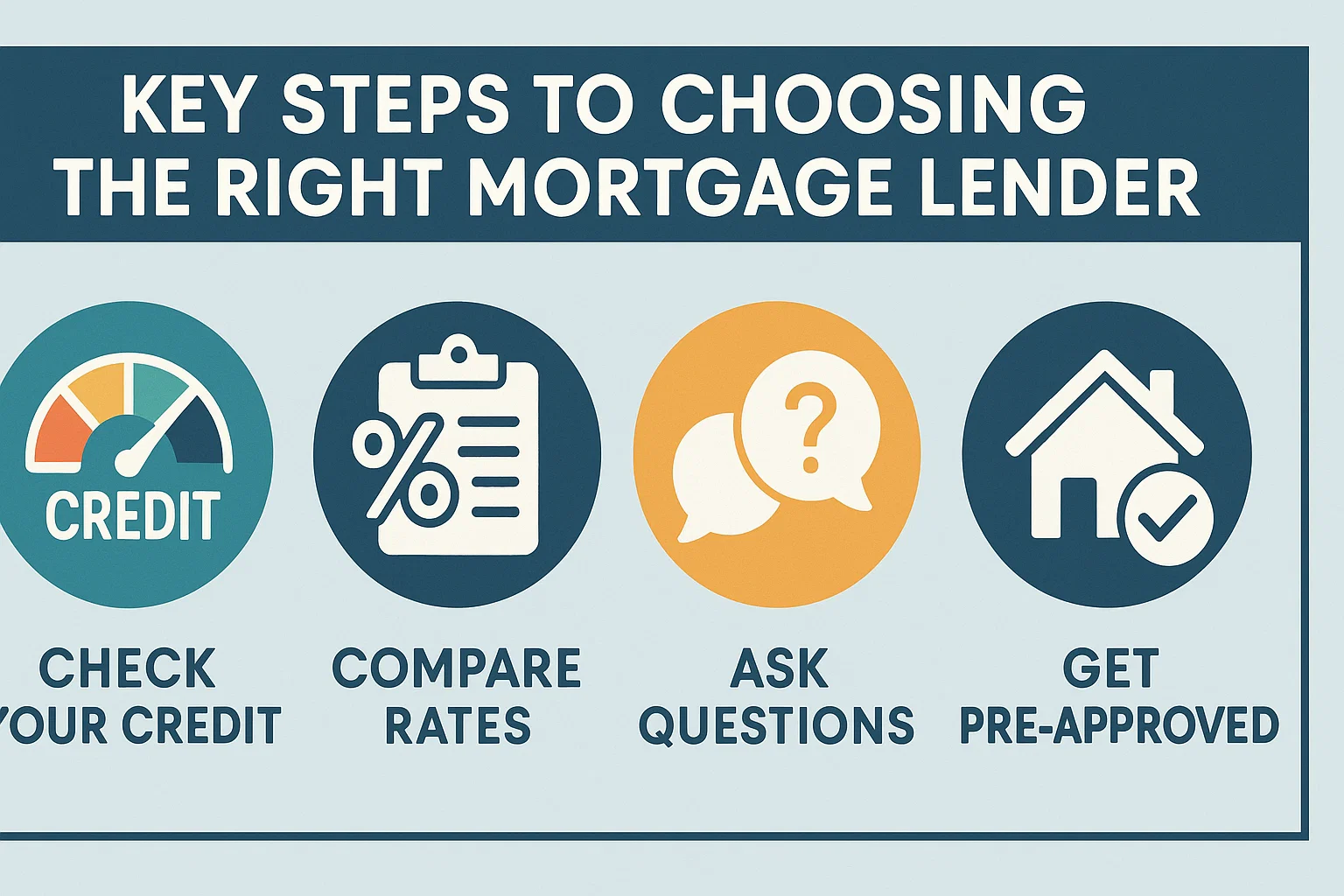 Choosing Mortgage Lender Tips infographic
