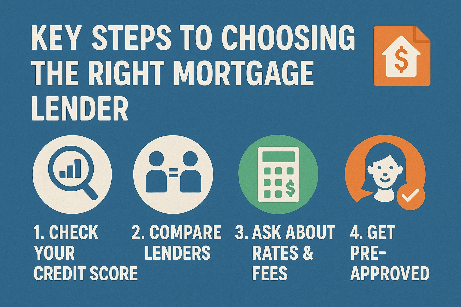 Choosing Mortgage Lender Tips infographic