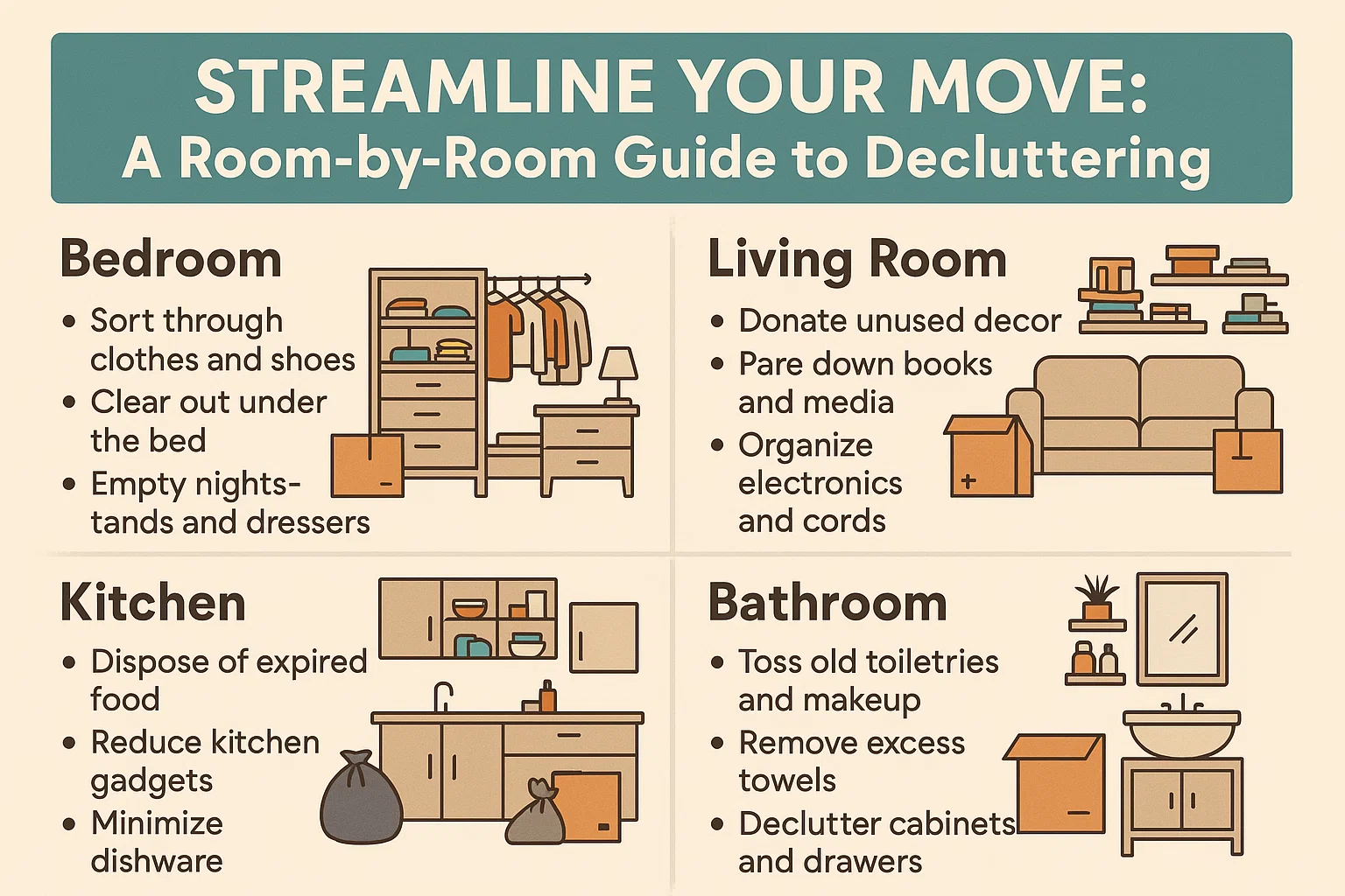 Decluttering Guide Infographic infographic