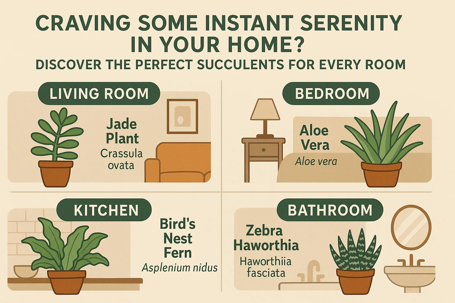 Succulents for Serenity infographic