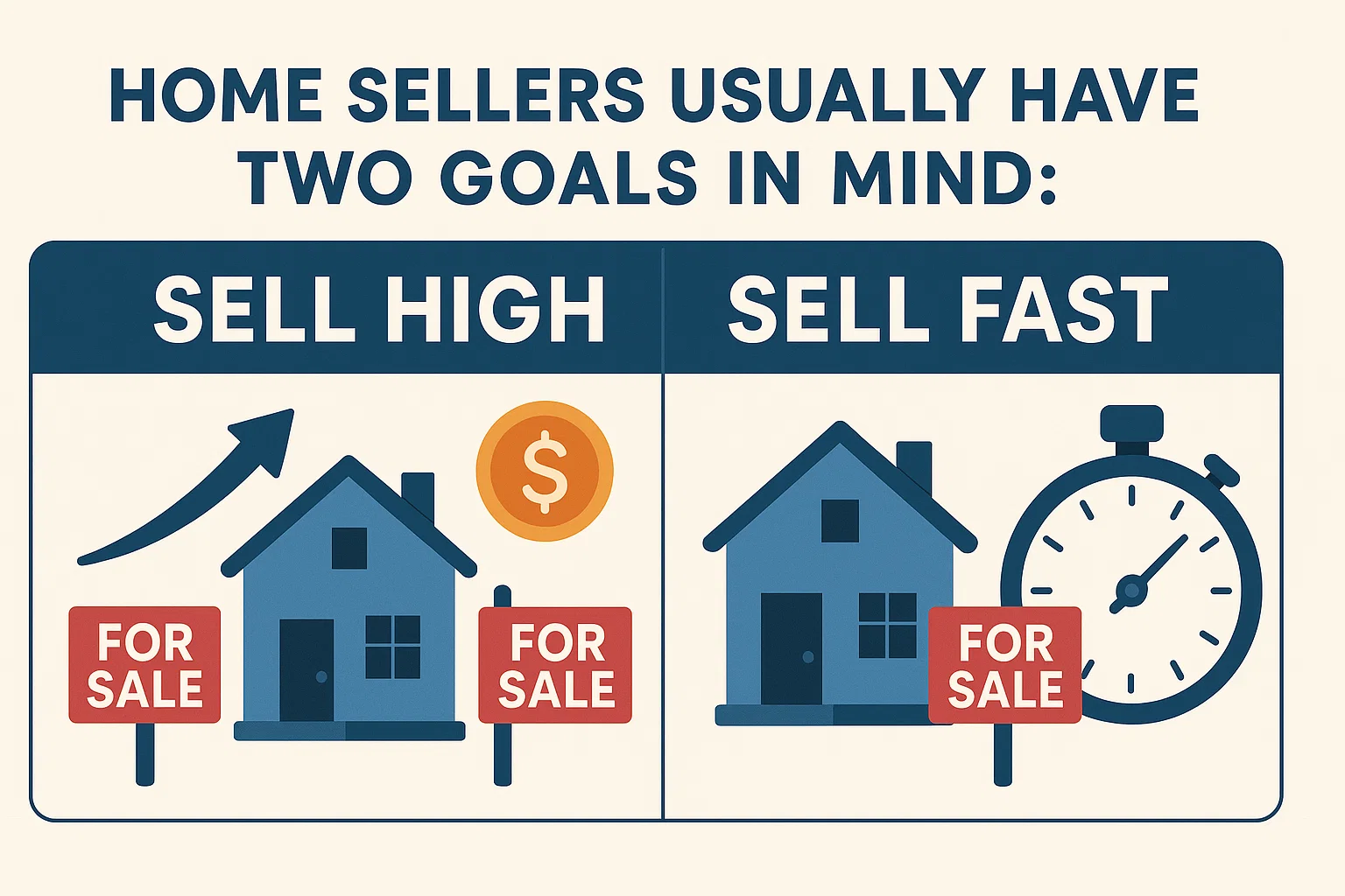 Sell High, Sell Fast infographic