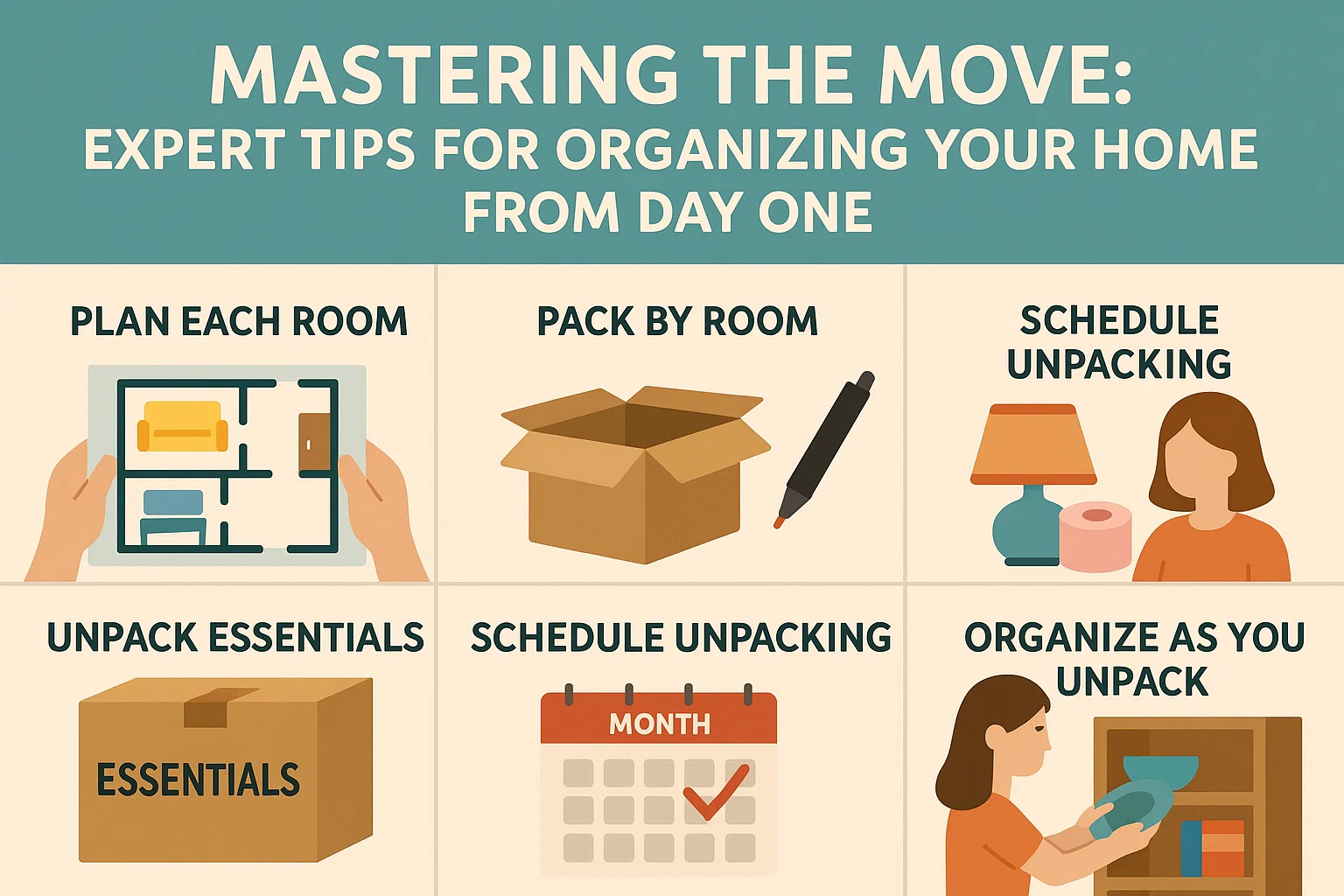 Organize Your New Home infographic