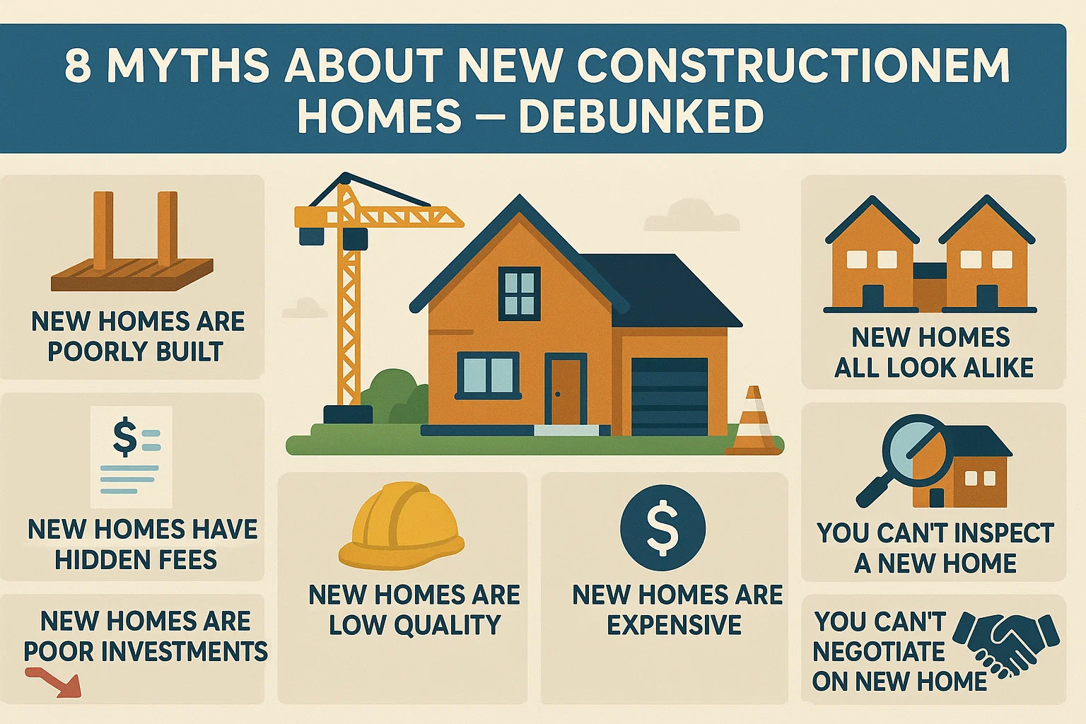 New Home Myths Debunked infographic