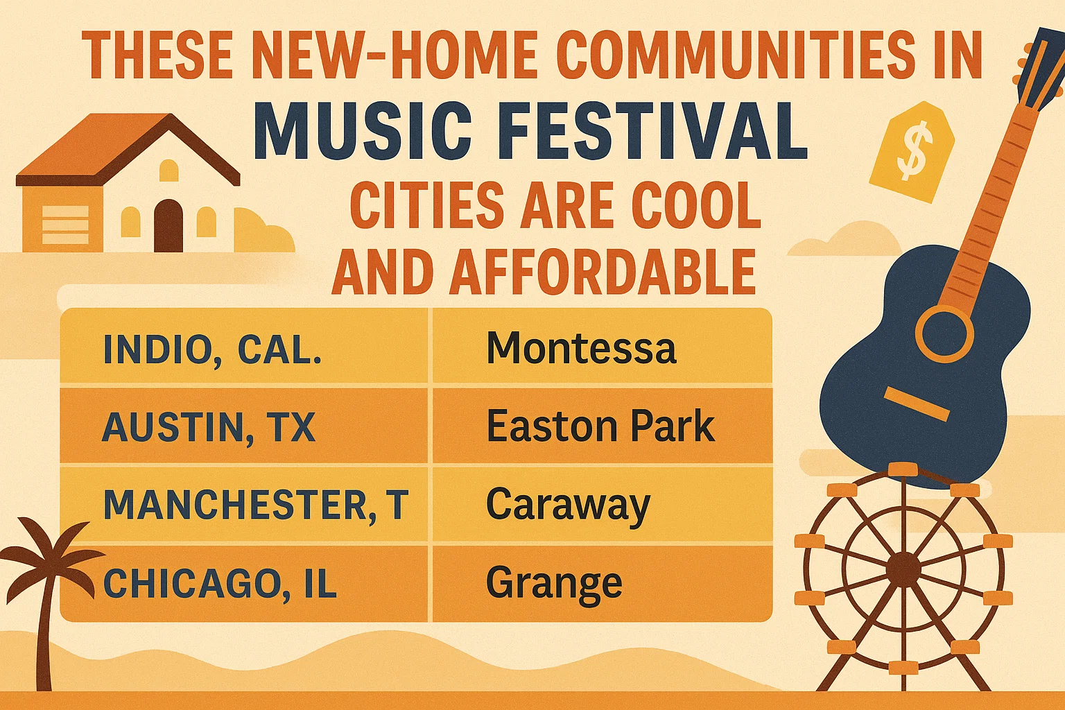 Affordable Festival Homes infographic