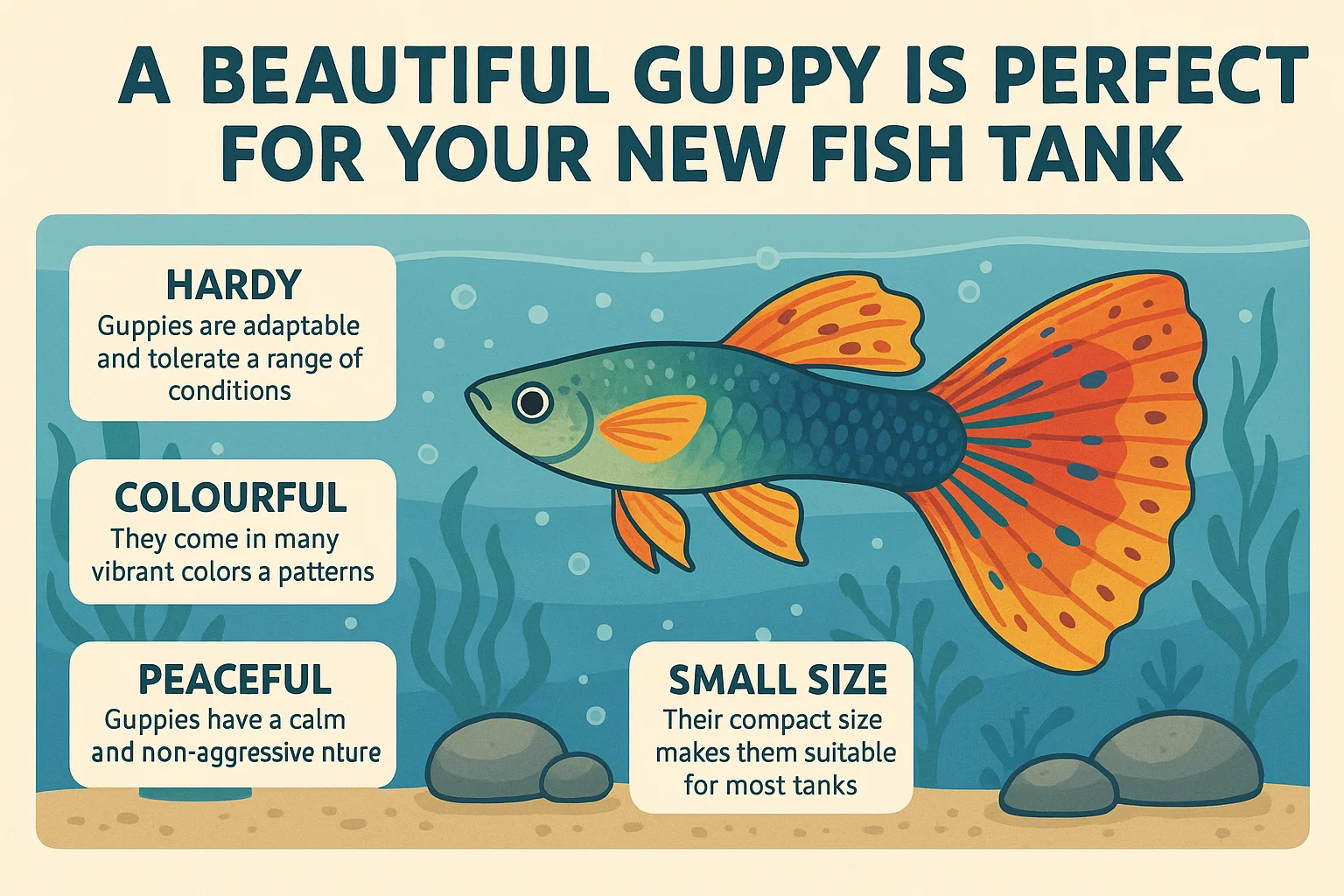 Guppy Fish Guide infographic