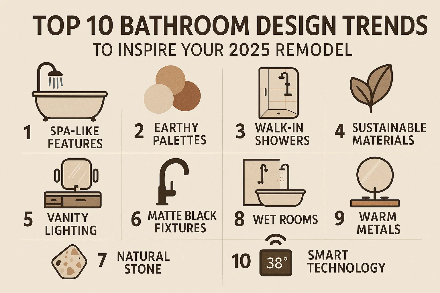 2025 Bathroom Design Trends infographic