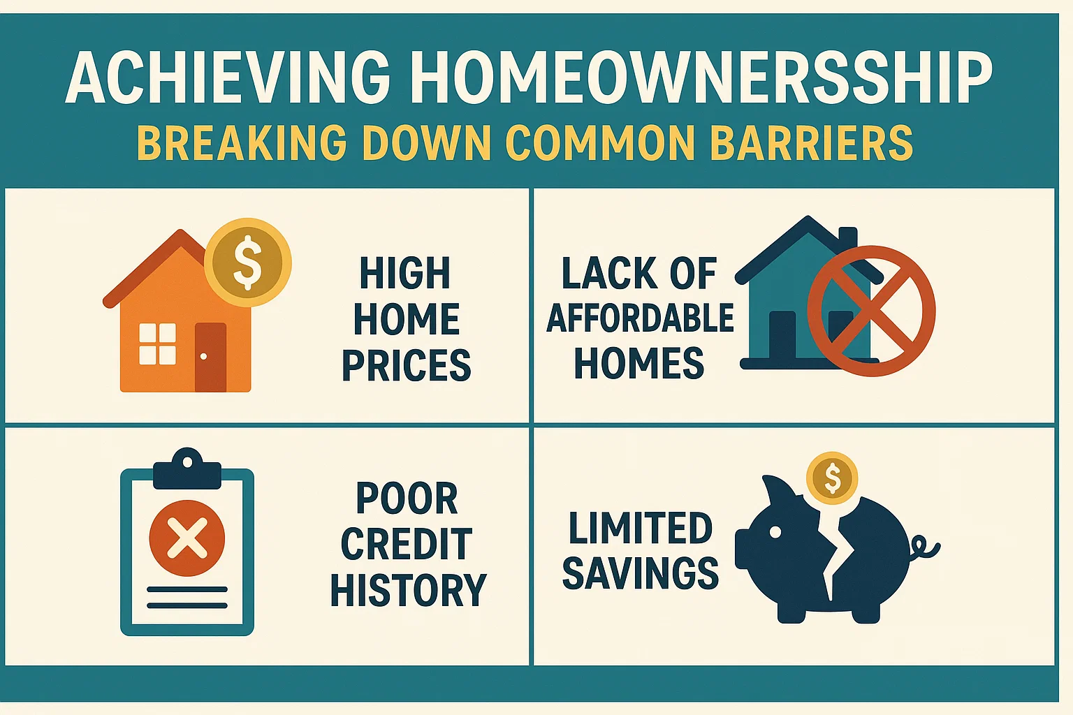 Homeownership Barriers Infographic infographic