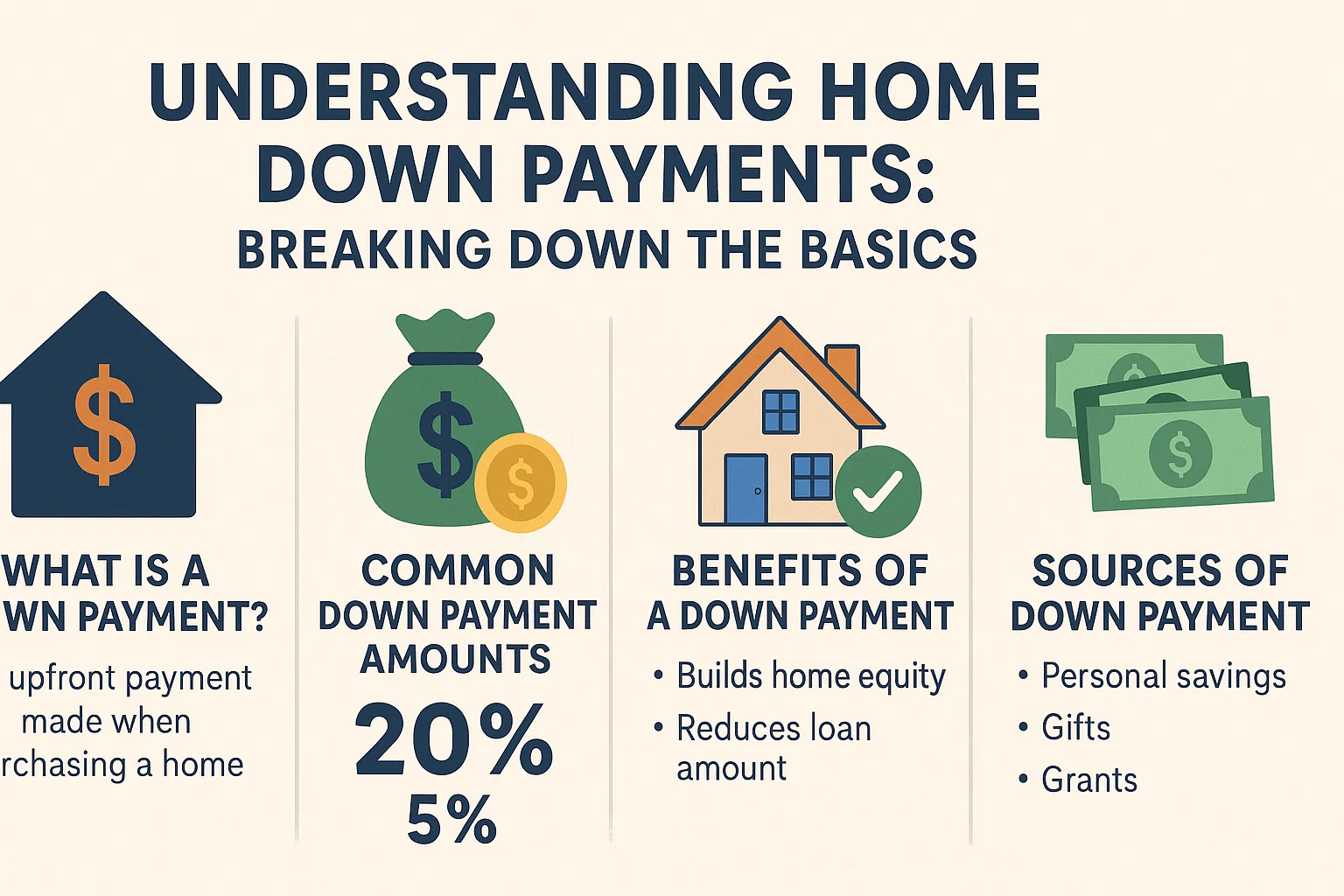 Home Down Payments Explained infographic