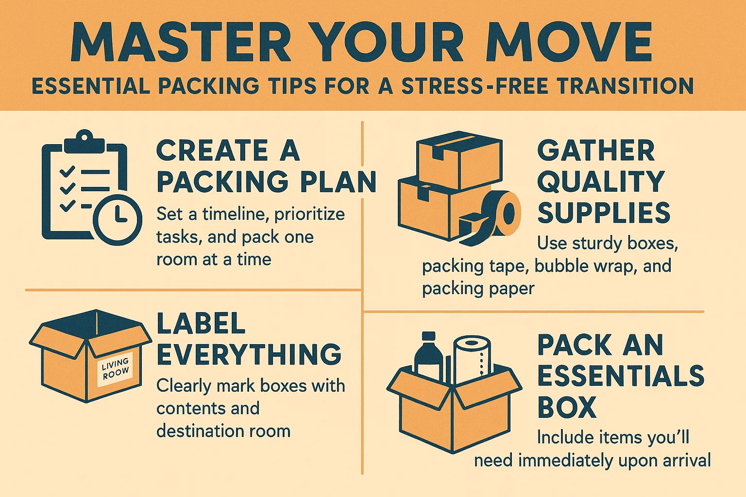 Stress-Free Packing Guide infographic