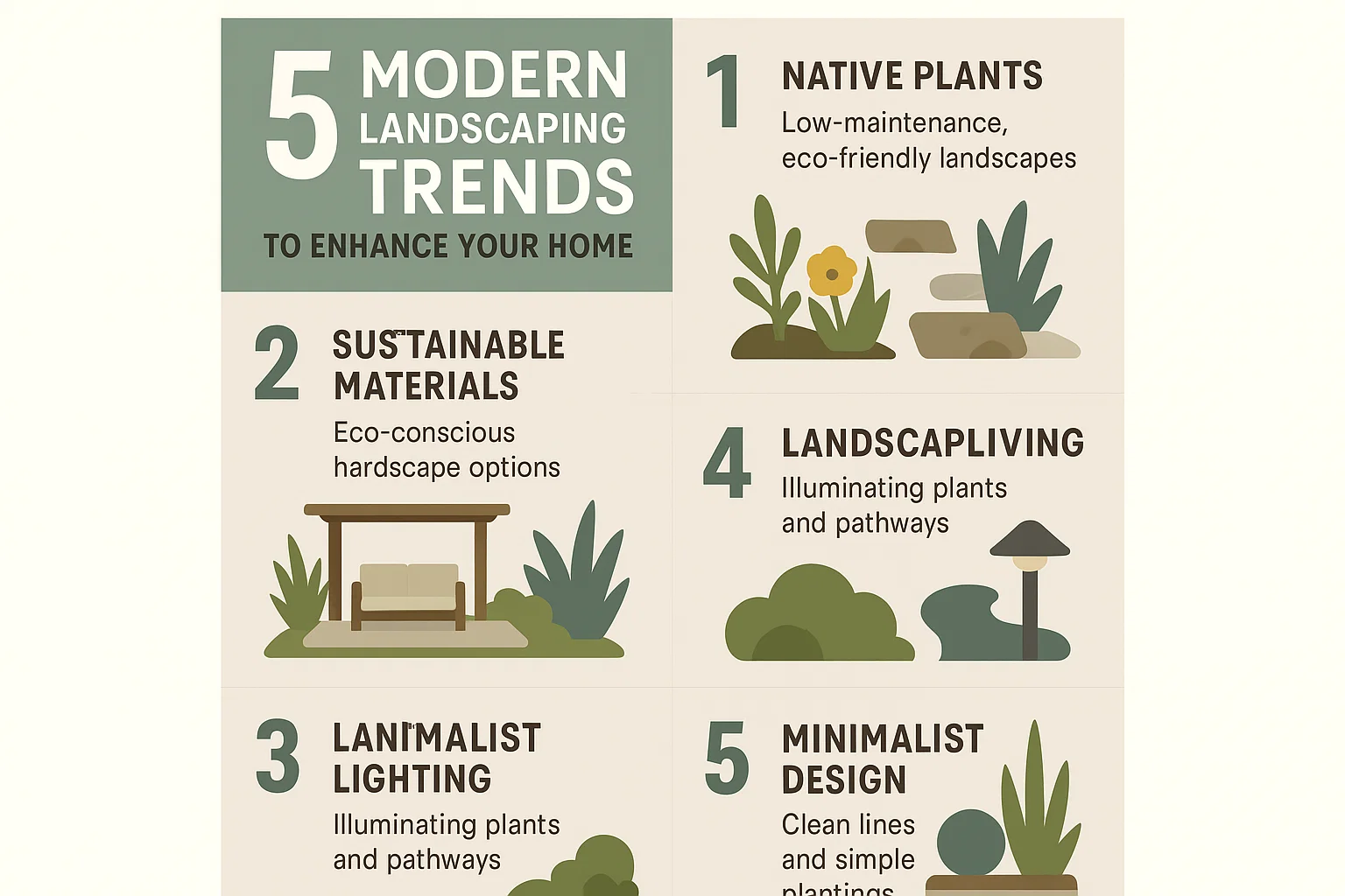 Modern Landscaping Ideas infographic