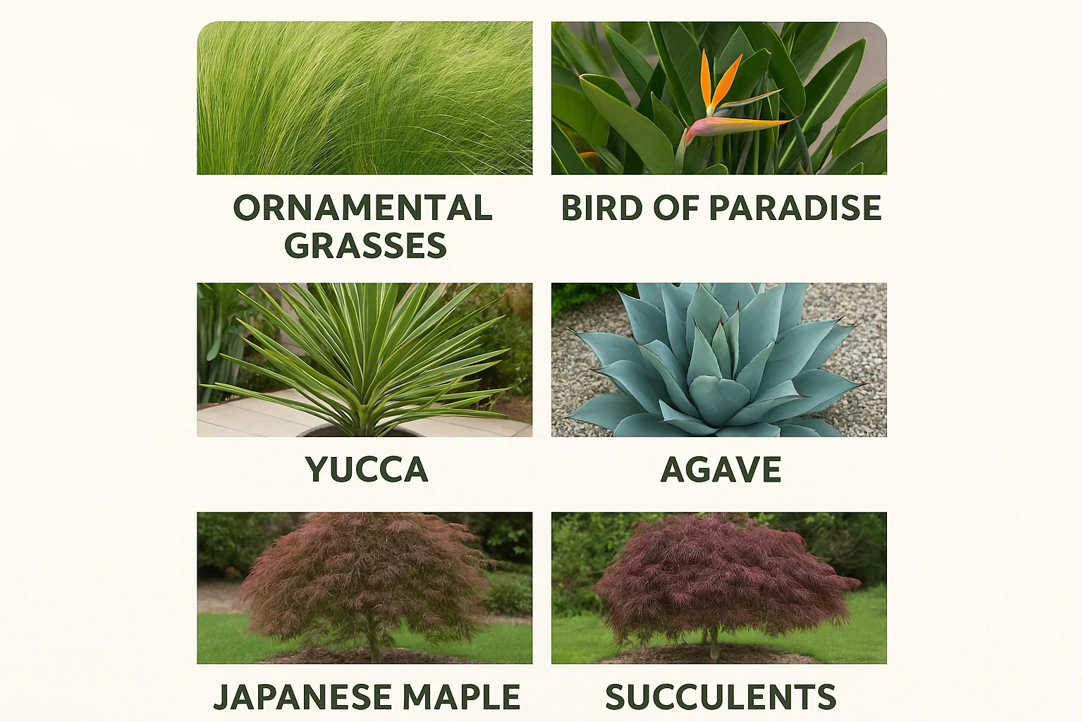 Modern Backyard Plants infographic
