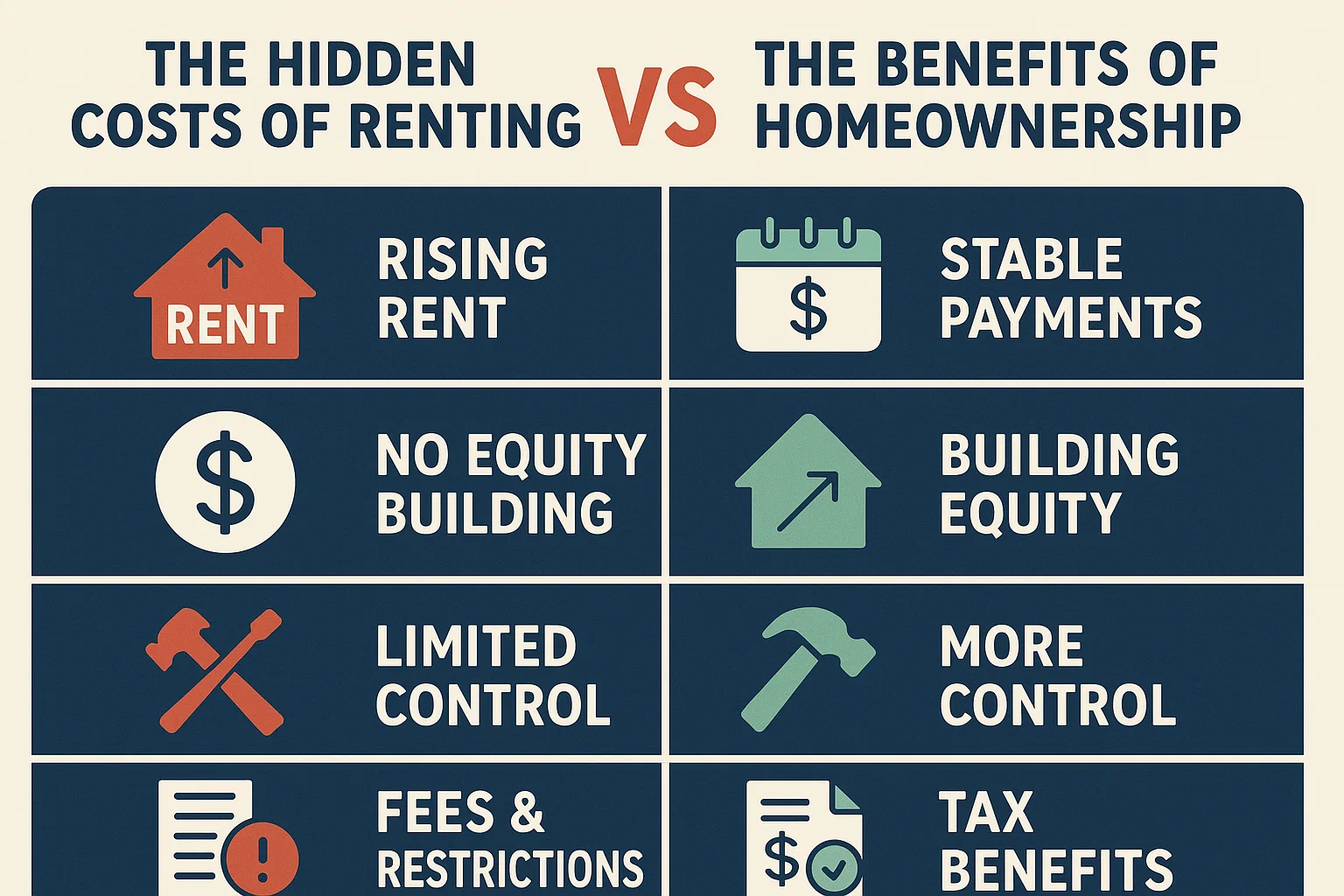 Renting vs Ownership infographic