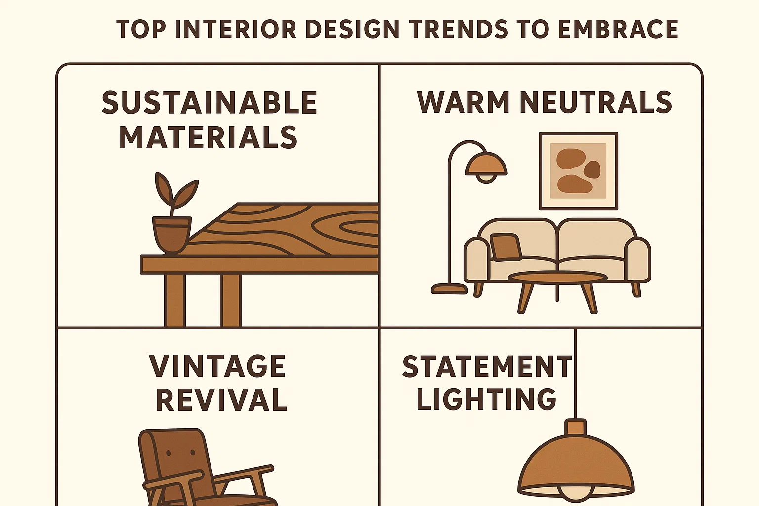 2025 Interior Design Trends infographic