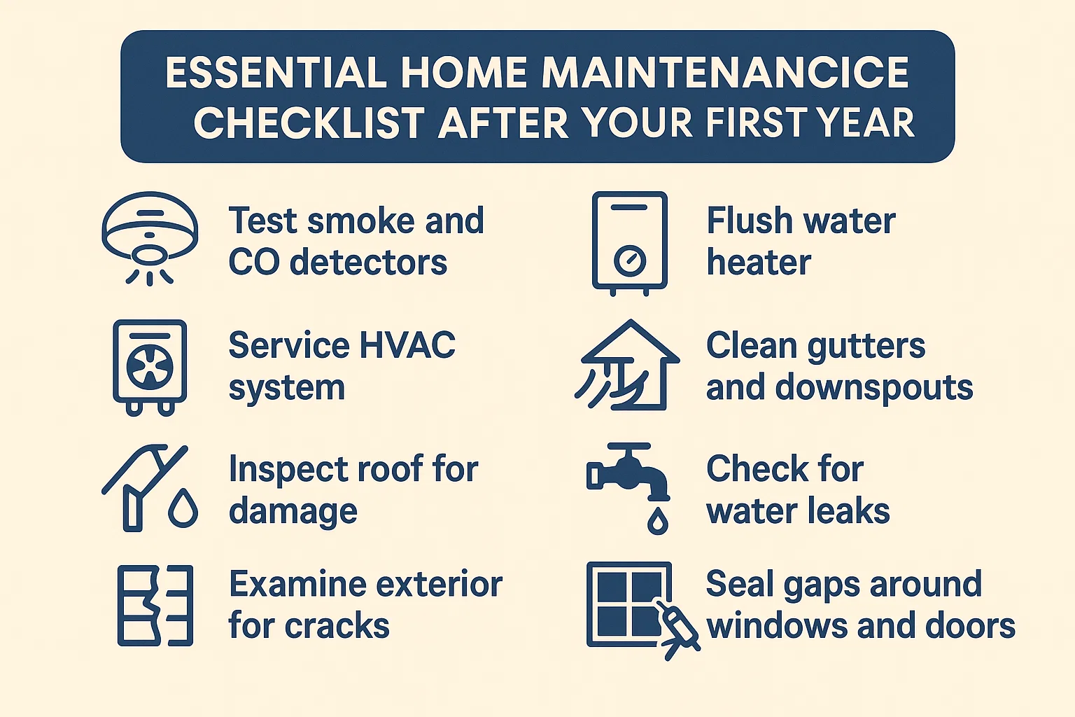 Home Maintenance Checklist infographic