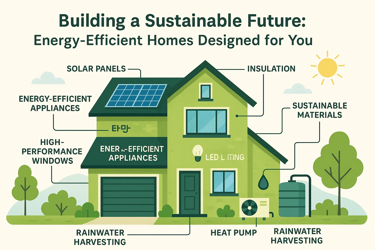 Energy-Efficient Home Design infographic