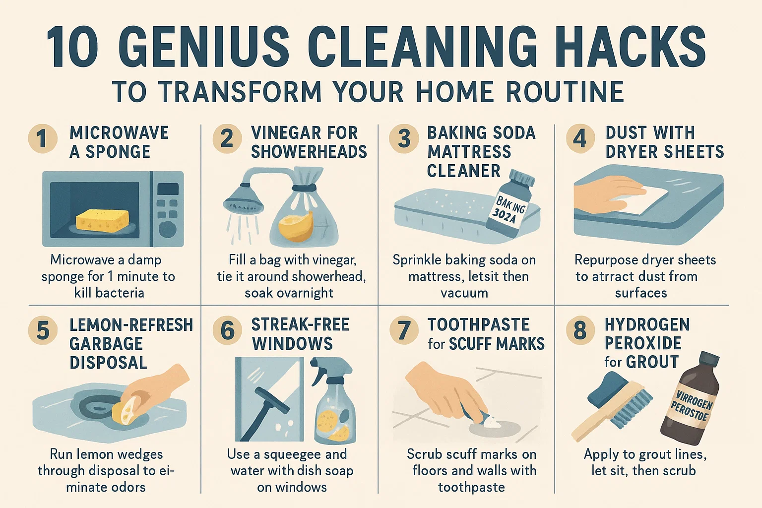 Home Cleaning Hacks infographic