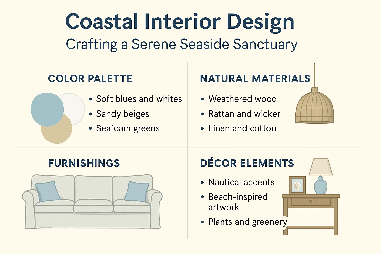 Coastal Design Tips infographic