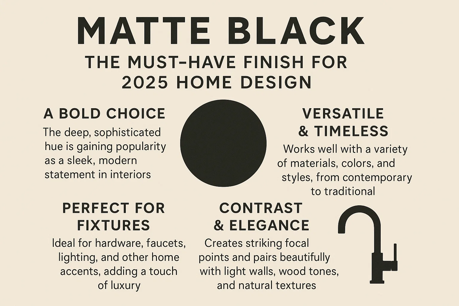 Matte Black Design Trends infographic