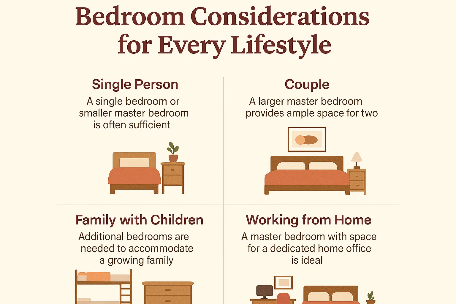 Bedroom Size Guide infographic