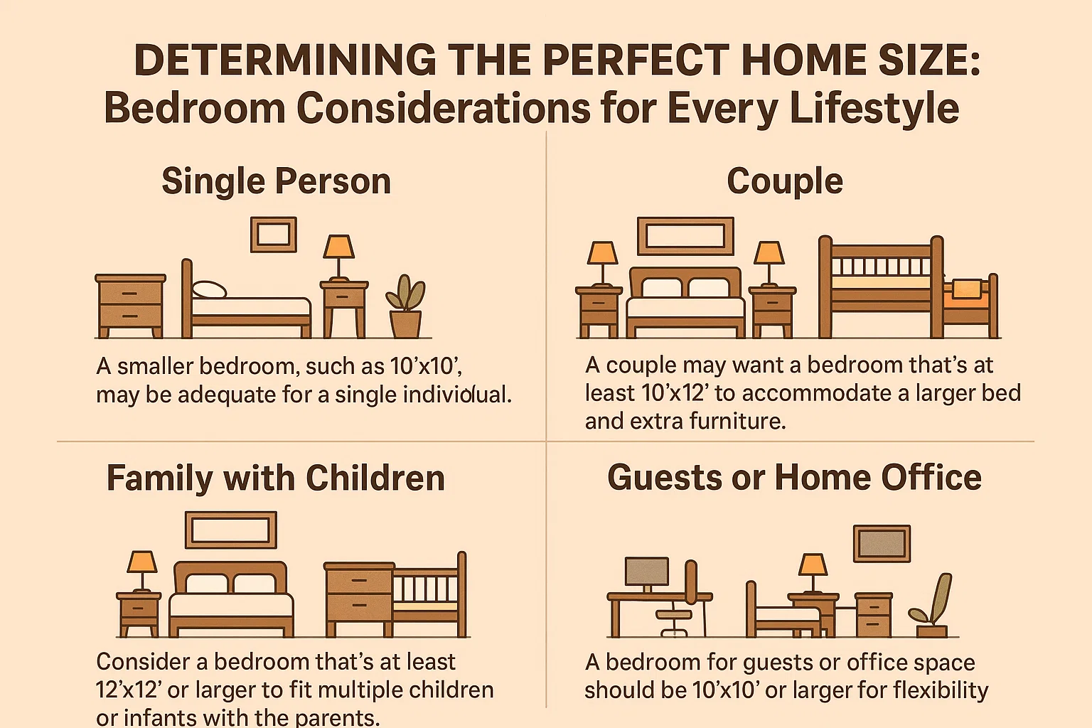 Bedroom Size Guide infographic