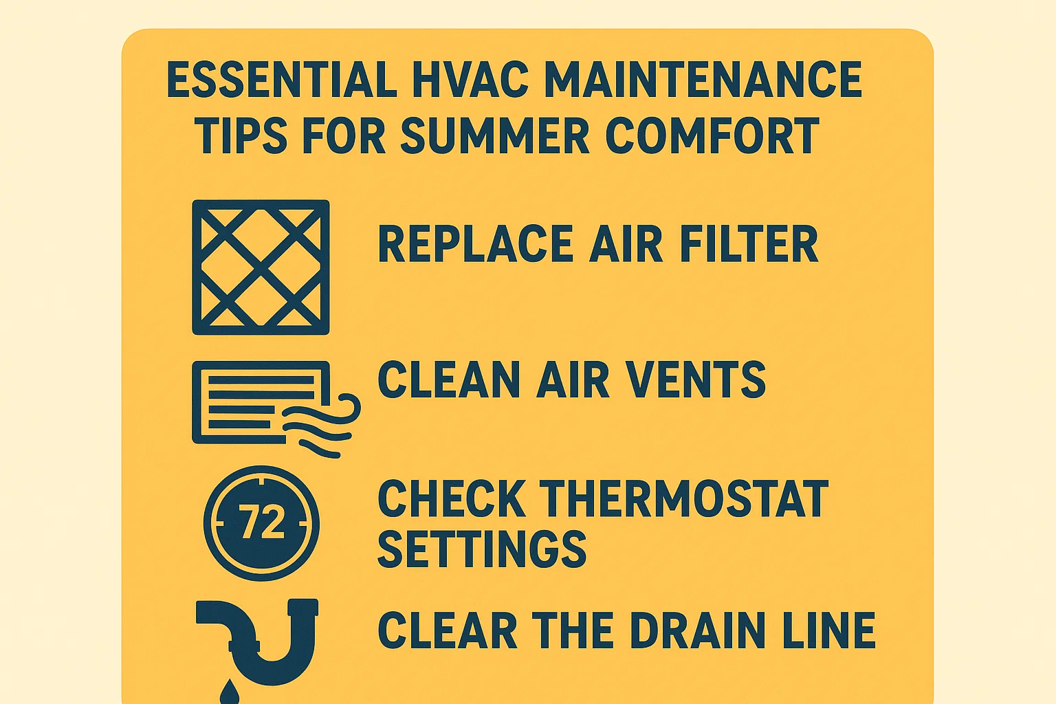 Summer HVAC Maintenance infographic