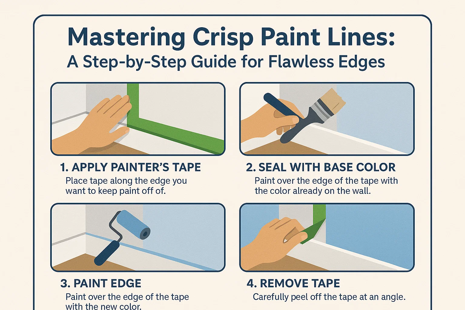 Flawless Paint Edges Guide infographic