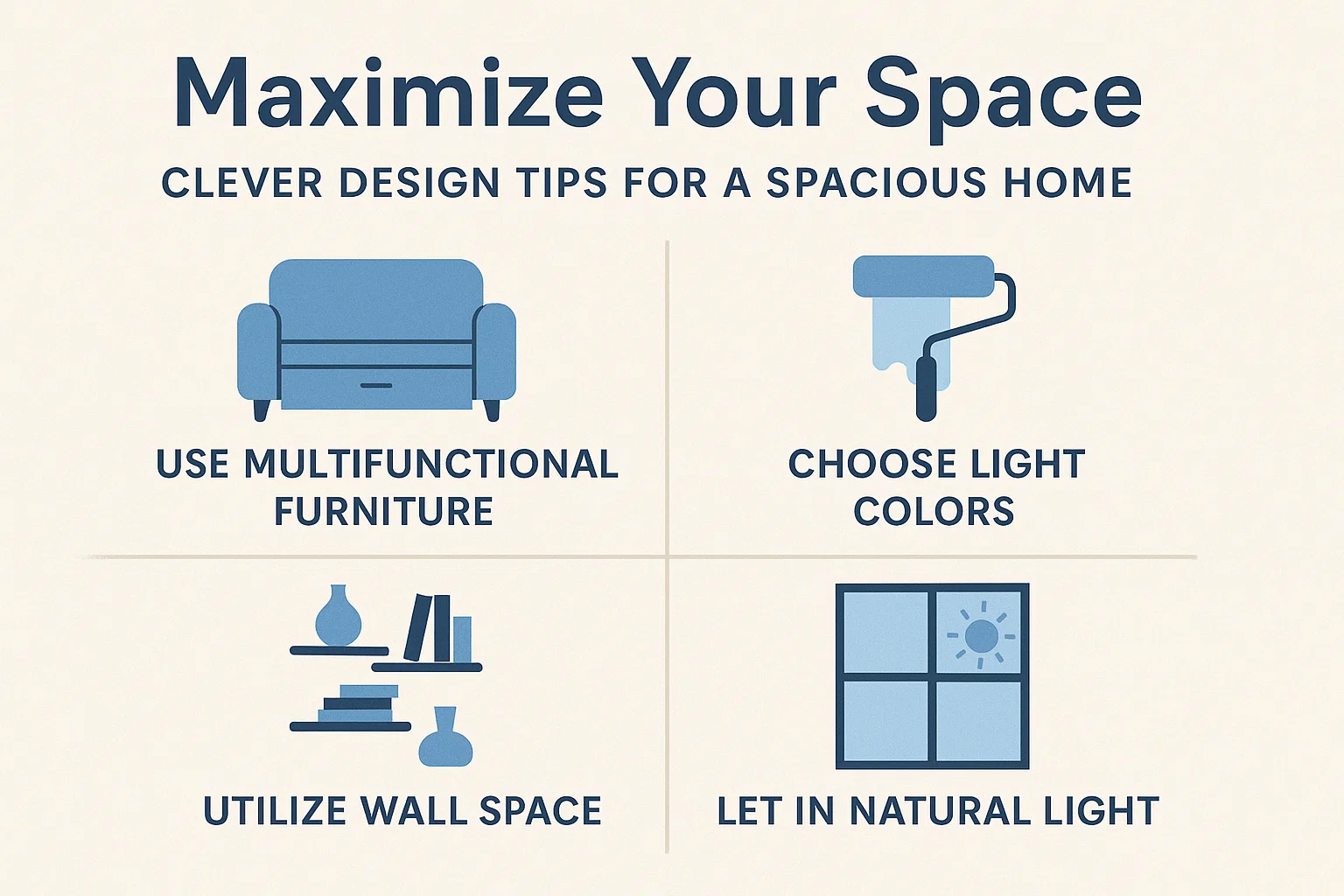 Spacious Home Design Tips infographic