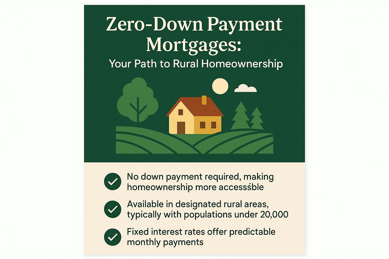 Zero-Down Payment Homes infographic