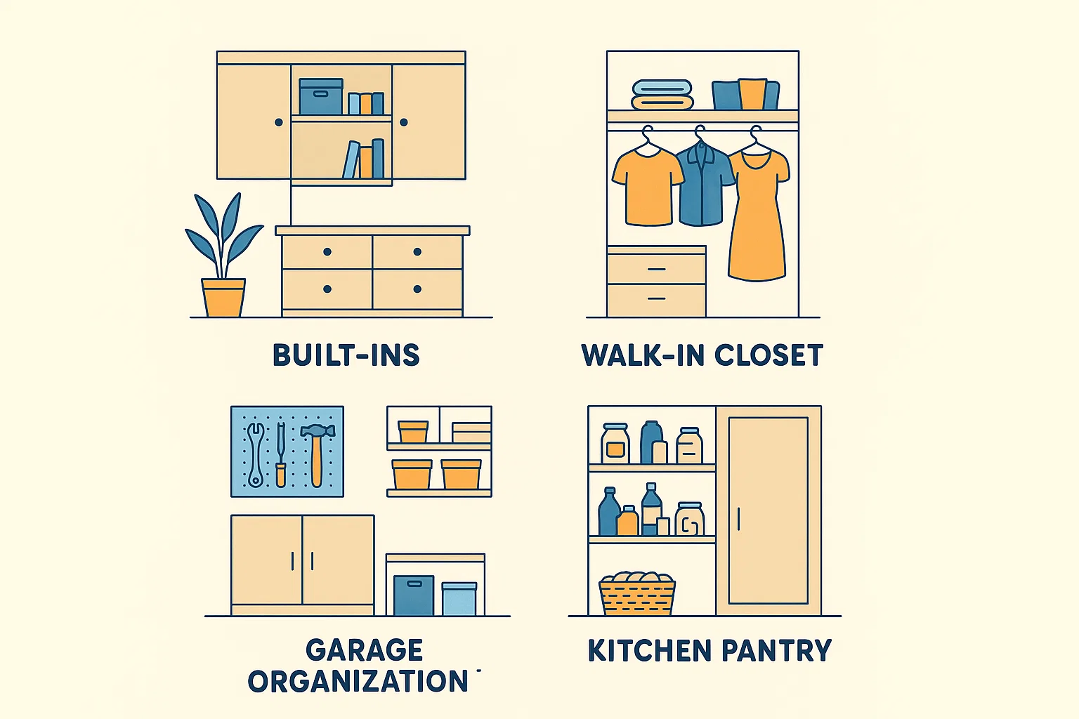 Modern Home Storage infographic