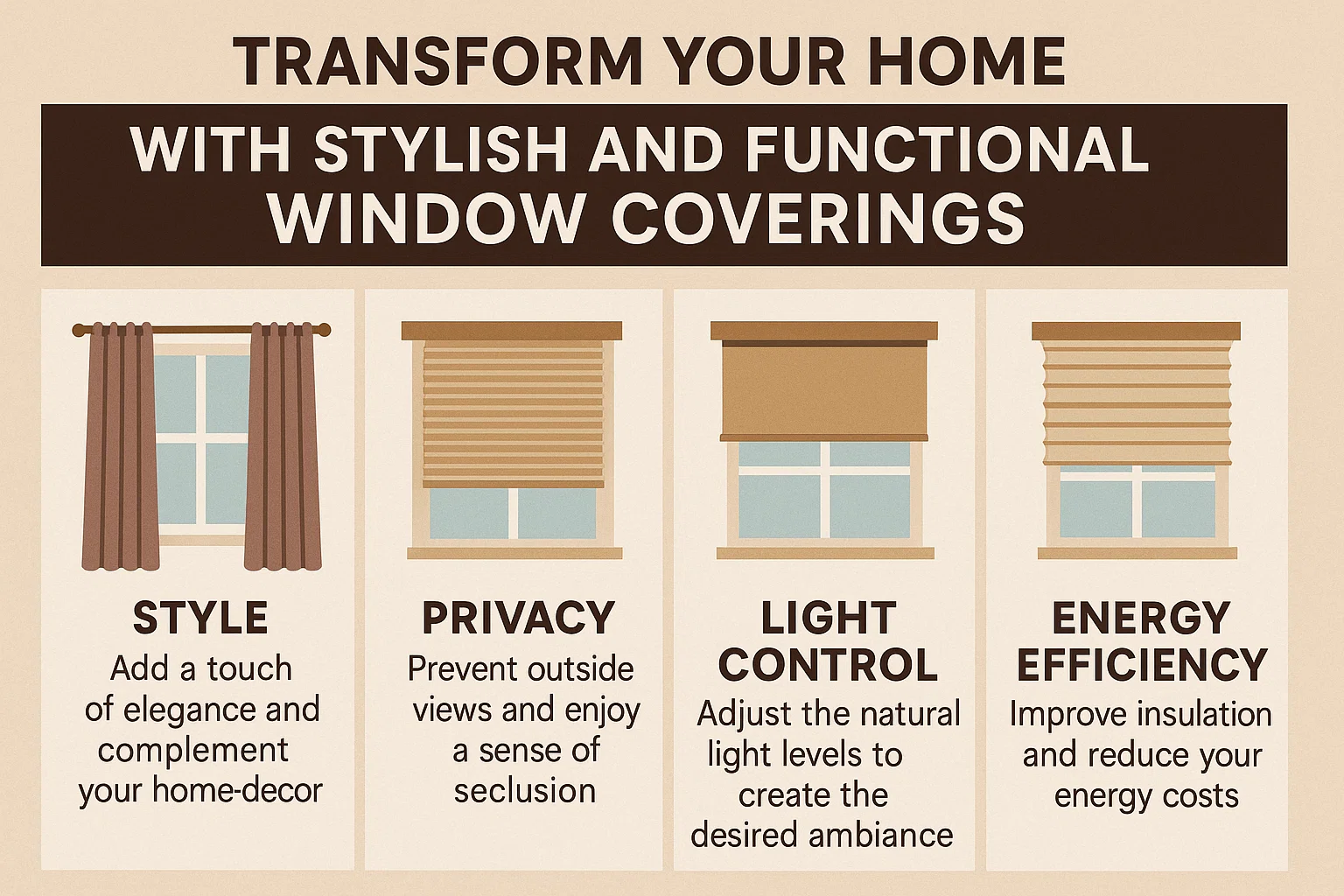 Stylish Window Coverings infographic